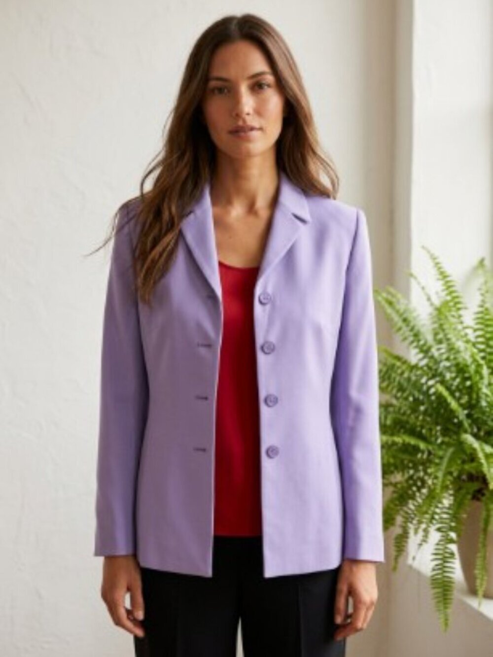 Style & Co Collection Elegant Periwinkle Silk Jacket Size 2P Like New